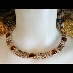 VTG Paloma Blanca Cabochon Runway Collar Choker